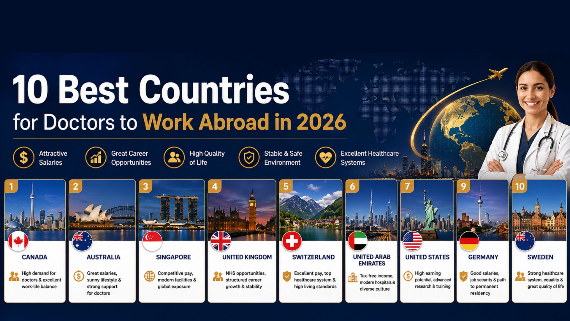 Blog 17 10 Best Countries for Doctors to Work 2028